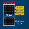MODULO FOTOVOLTAICO 605W BIFACIAL EDGECLEAN N-TYPE - DMEGC TIER 1