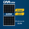 MODULO FOTOVOLTAICO 620W BIFACIAL N-TYPE FRAME COMPOSTO - DAH - PREVISÃO PARA 10/11/2025