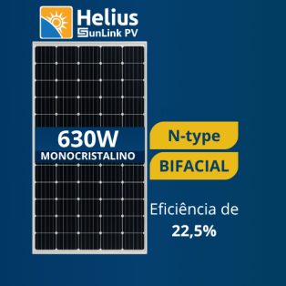 MODULO FOTOVOLTAICO 630W BIFACIAL FRAME COMPOSTO N-TYPE CABO 0,8M