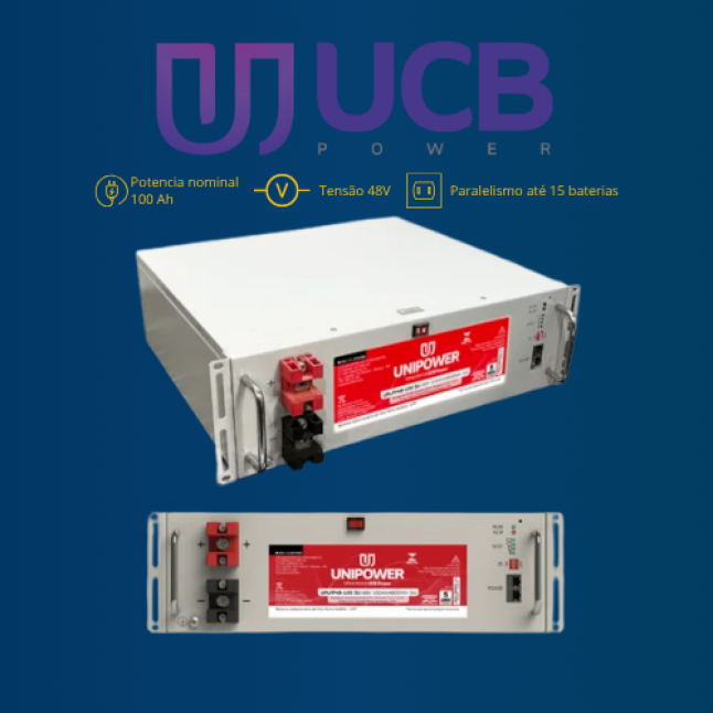 BATERIA UNIP LFP 48V-100AH UPLFP48100 - 4,80kWh - IN WALL -UNICOBA