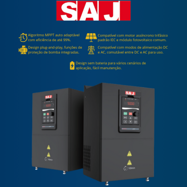 INVERSOR PARA BOMBA SUBMERSA PDS33 5CV / 3,60KW TRI 380V SAJ