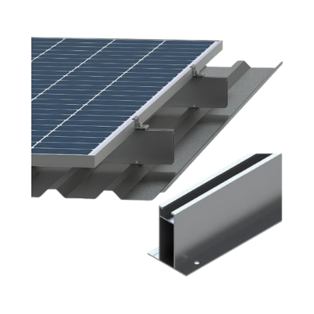 KIT DE INSTAL.FOT./ MINI TRILHO L400MM-H50,4 PAINEIS-TRILHO ALTO