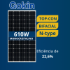 MODULO FOTOVOLTAICO 610W BIFACIAL N-TYPE GOKIN PRONTA ENTREGA